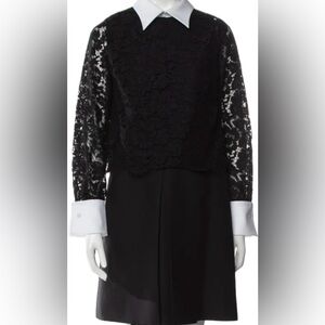 Valentino Black and White Lace Wednesday Mini Dress 6
